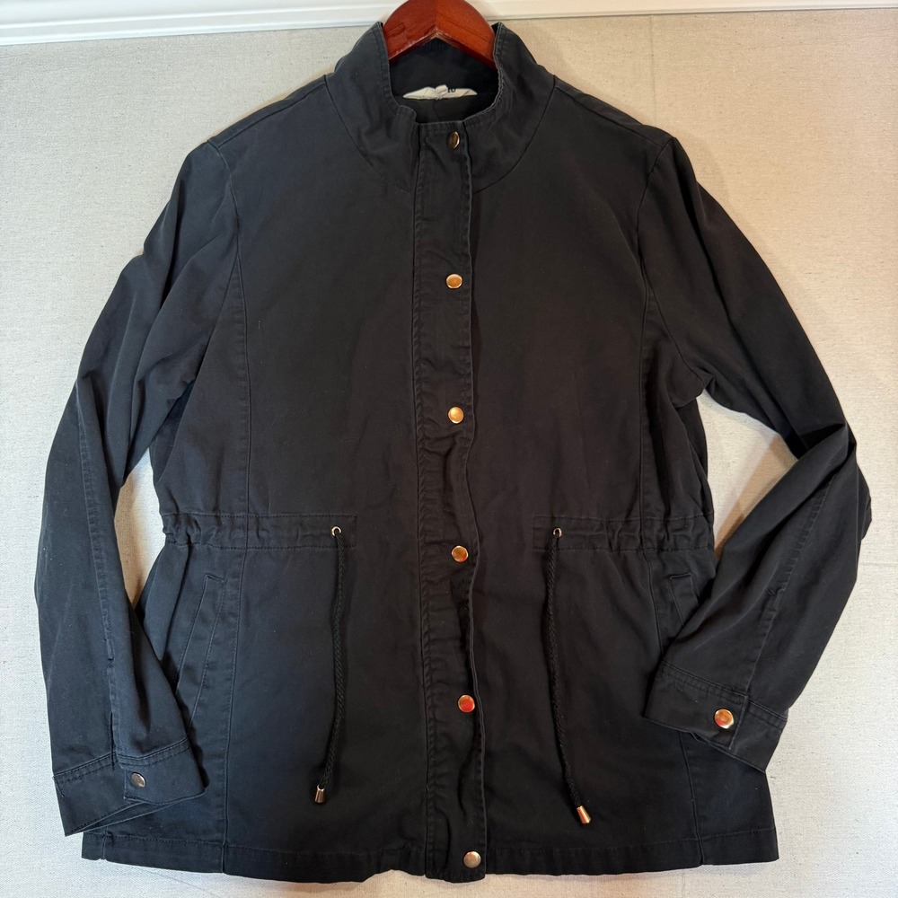 🖤 Cisono Women's Utility Jacket • Minimalist Utility Style • Black • Size XL